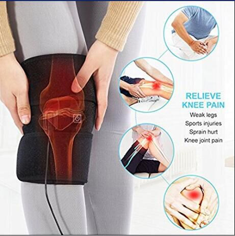 OEM Electric Heating Knee Massager , Heat Therapy Knee Wrap Brace 47×20cm size