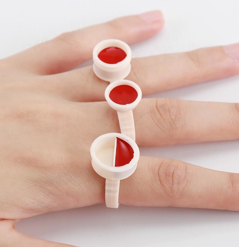 ODM Silicone Pigment Ring Small Medium Large Permanent Makeup Soft Texture