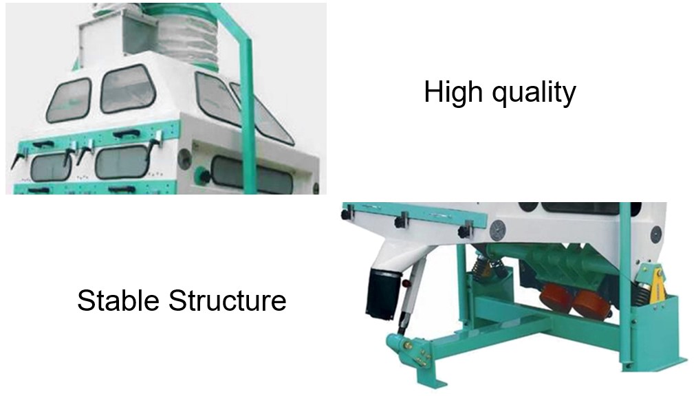 Green Beans Destoner Machine TQSF120*2 Double Body Suction Type for Grain Processing