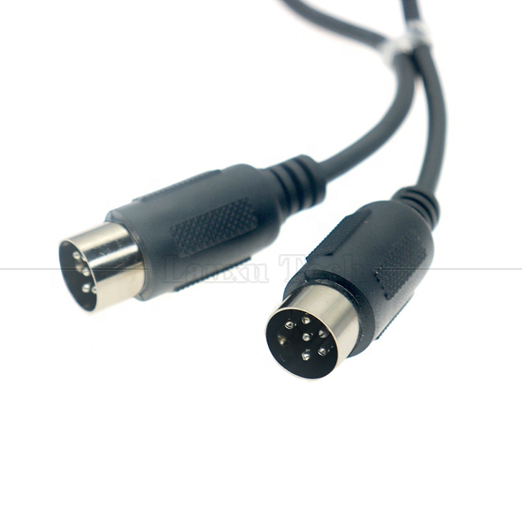 High Quality Shield Male to Male 6 Pin Din MIDI Extension Cable for Keyboard Microphone Guitar