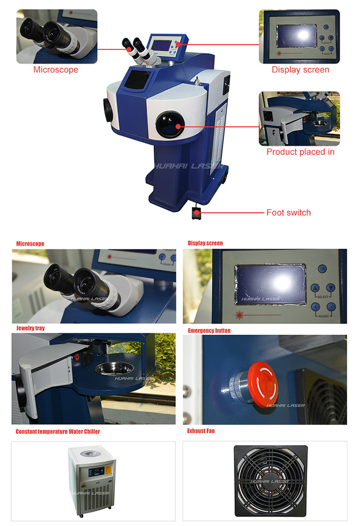 YAG Jewelry Laser Welding Machine , Jewellery Laser Soldering Machine 200 Watt