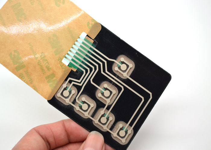 Embossed Tactile Metal Dome Membrane Switch Keyboard With Male Connector Cable