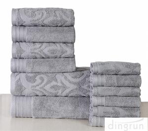Buy cheap Luxury Absorbent Super Soft Cotton Solid Jacquard Bath Towel Set product