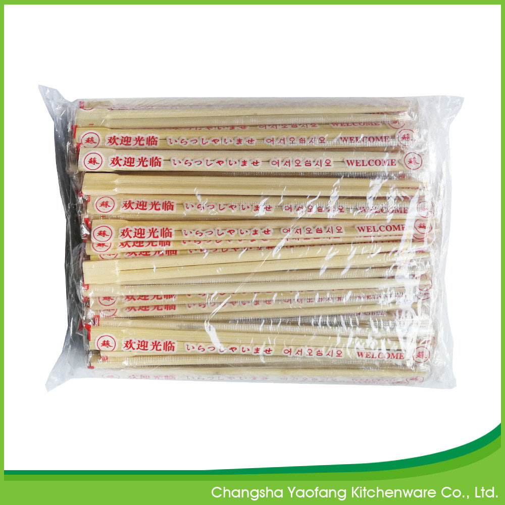 Twins 21cm Disposable Natural Bamboo Chopsticks Open Paper Packing