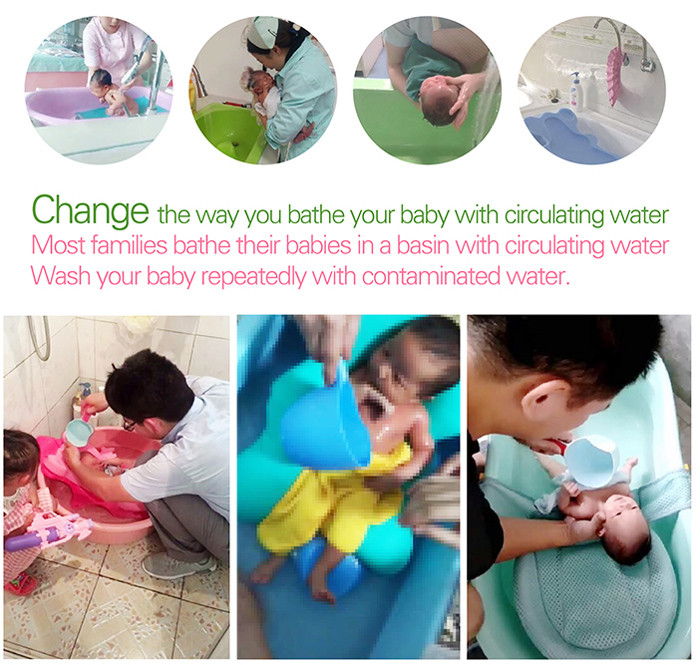 Yellow 5L Inflatable Baby Tubs With Intelligent Music Shower Machine System