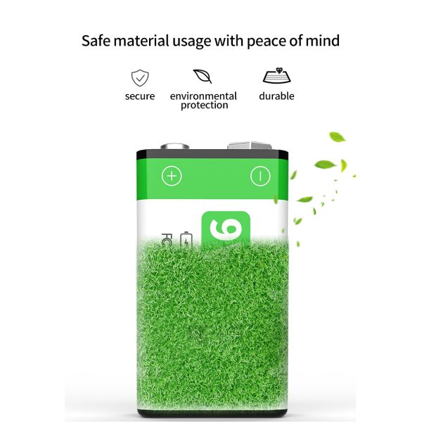 1100mAh 9V Lithium Rechargeable Battery Pack USB-C For Power Tools And Home Appliances