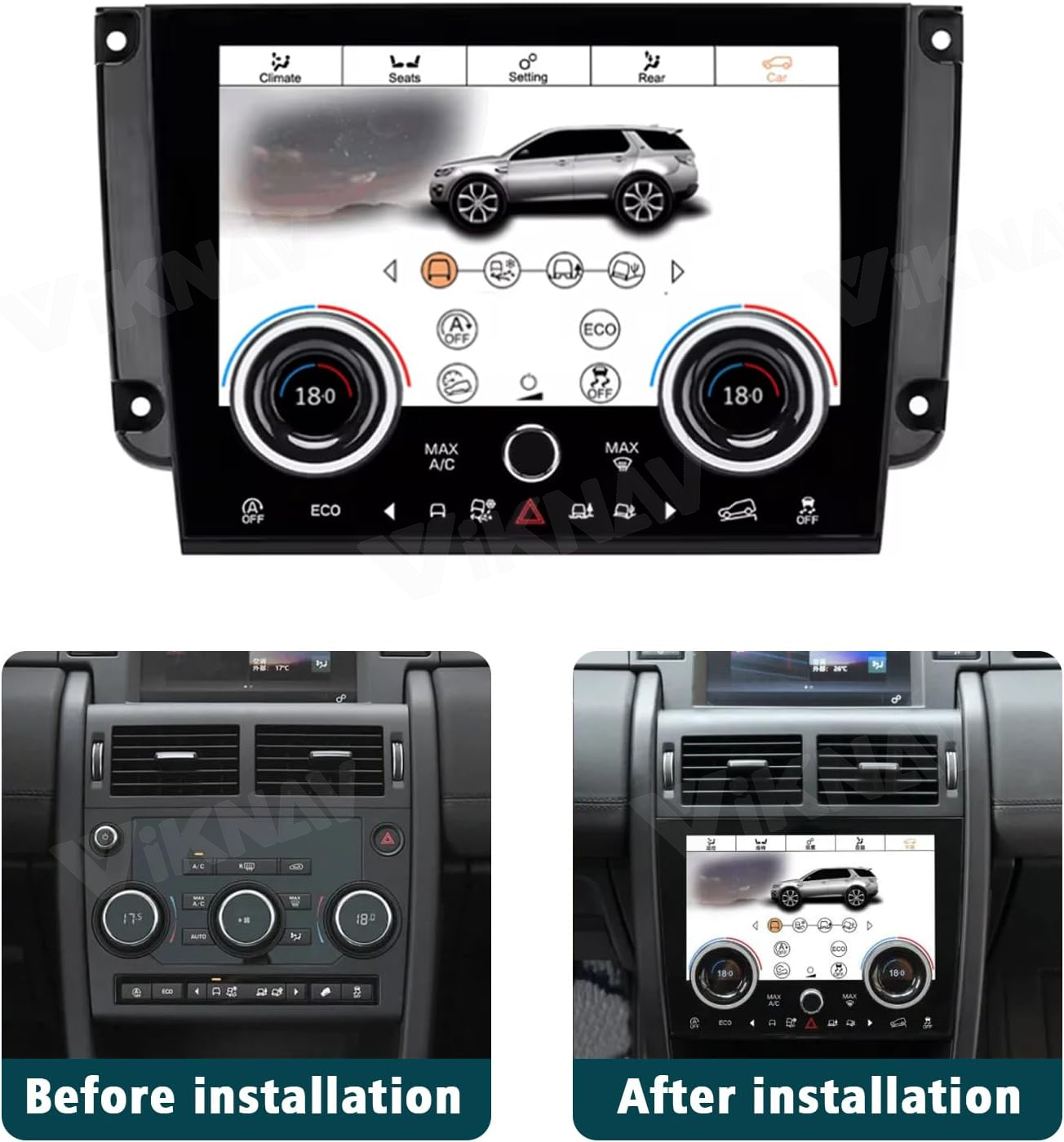 For Land Rover Discovery Sport L550 2015-2019 AC Air Conditioning AC Panel Climate Control LCD Screen 10.4inch
