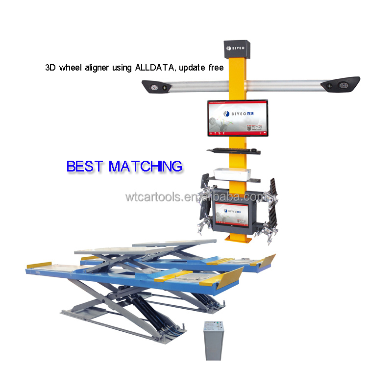Metal 110v Tire Alignment Machine High Accuracy And Free Alldata Update