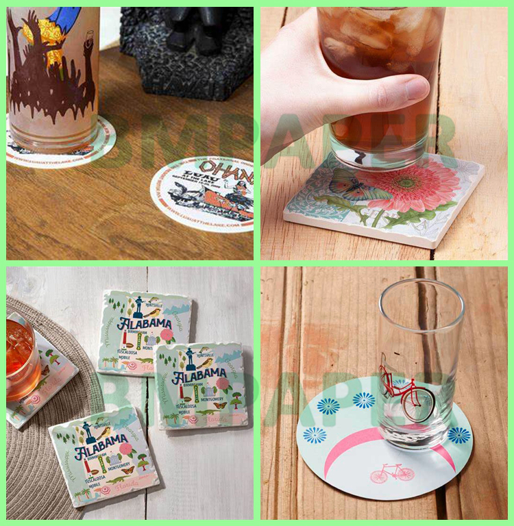 600um Drink Coaster Board For Coffee Shop 420 x 620mm Excellent Water Absorption