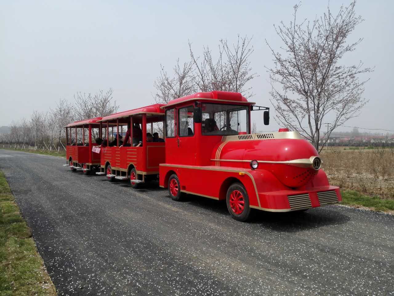 Regent Style Mini Electric Trackless Train With 42 Seats DC Motor Fashion Design
