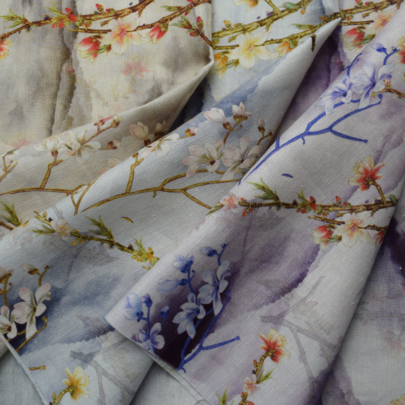Challis 30s*41s Textile Spun Viscose Blend Rayon Fabric Cloth Digital Printing