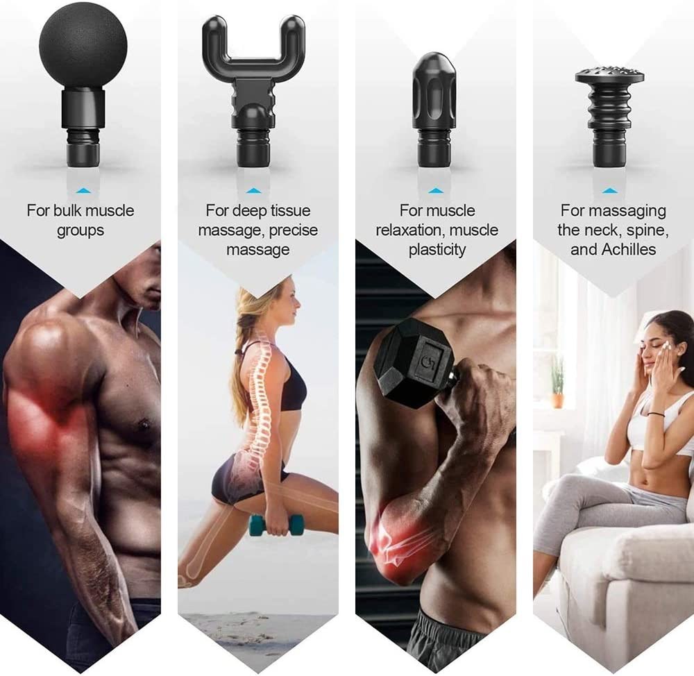USB Type C Handheld Percussion Massage Gun 20 Speeds 3200rpm