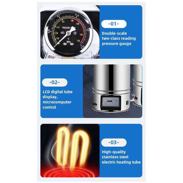 Portable 8I 10L Steam Autoclave Sterilizer Machine Small Equipment for Nail Tools and Veterinary Instruments for Dog Care