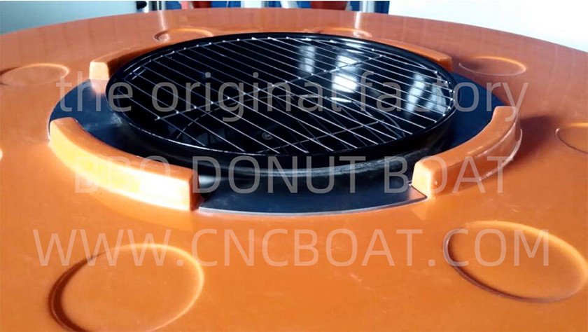 Thick 4mm 46cm Grill Hole 8 Adults 6 Seater BBQ Donut Boat