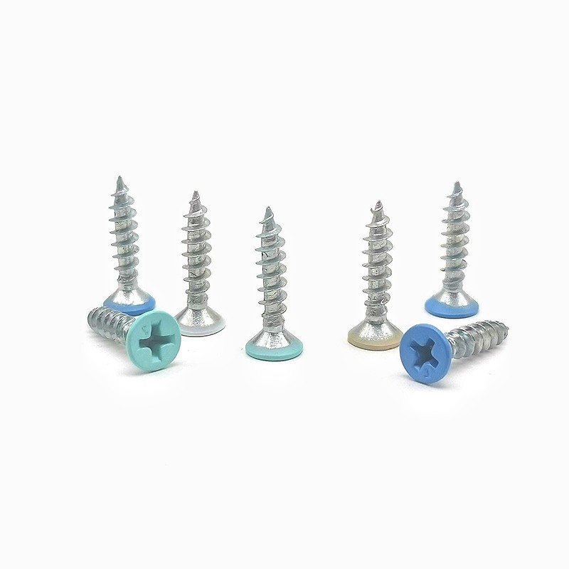 Processing baking paint white stainless steel screw decoration wood screw color baking paint Self-tapping screw