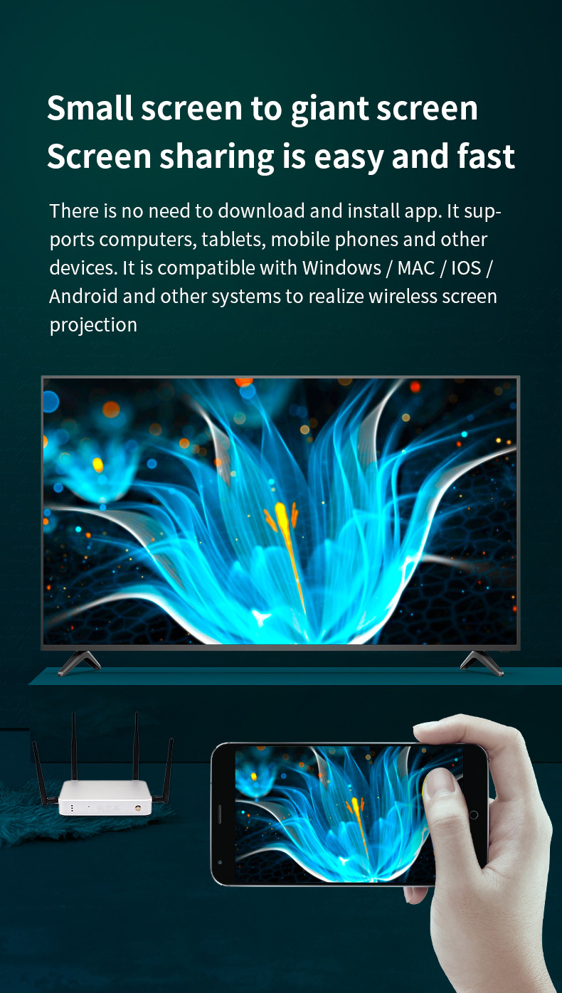 UHD Wireless Collaboration System 30m 8G With Long Range Signal