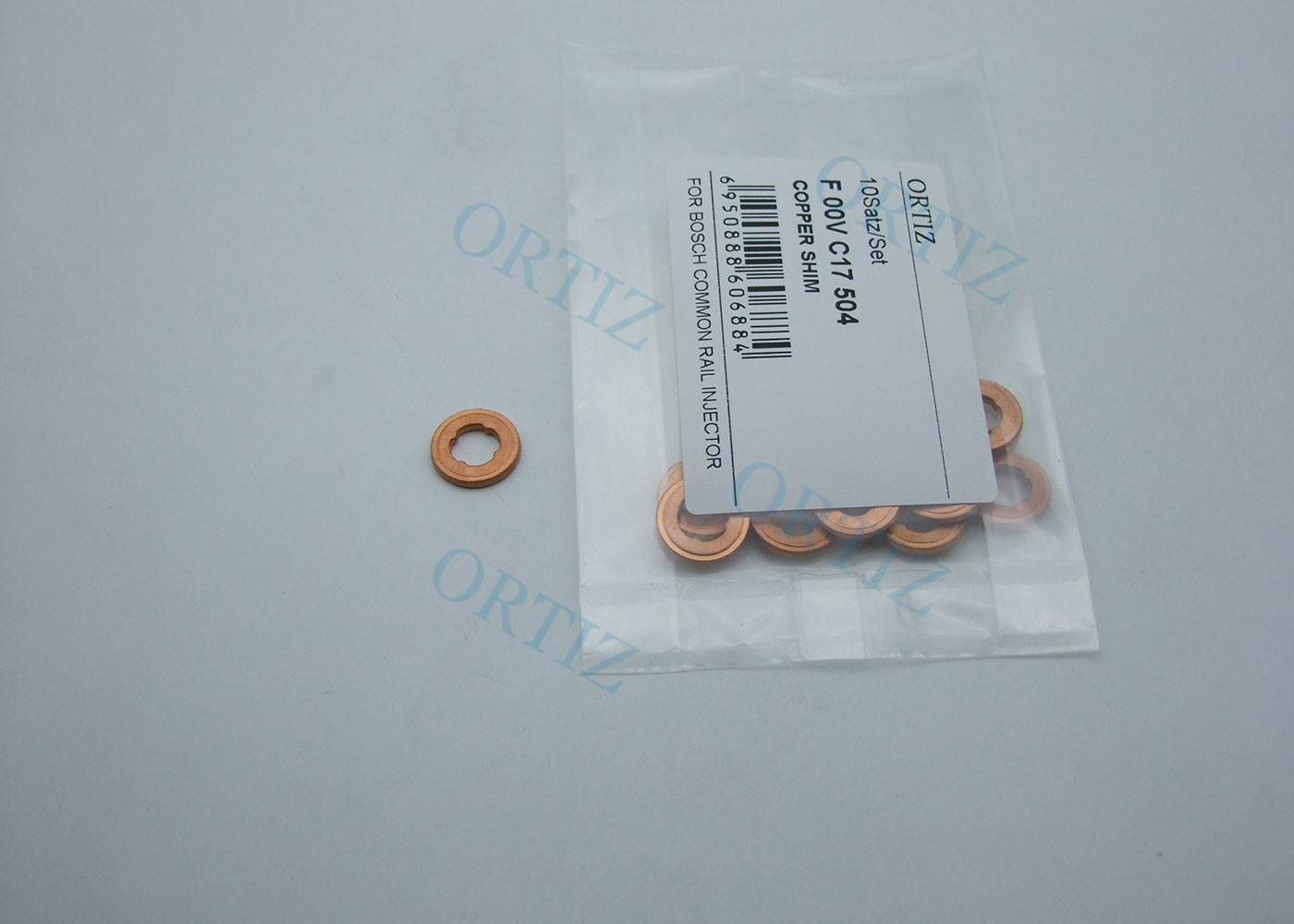 ORTIZ common rail nozzle copper washer F 00V C17 504 injector copper spacer F00VC17504 size 7.1*15*2 MM