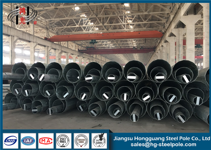 69kv Hot Dip Galvanized Steel Tubular Pole 45-60FT Octagonal Pole