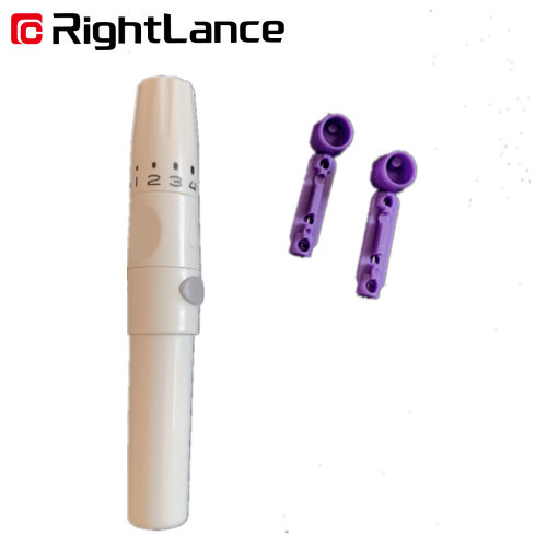 Stainless Steel Adjustable Blood Lancing Lancet Device Pen Two Rail ISO13485