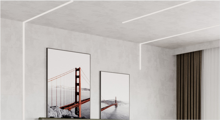 Aluminum Alloy Drywall Plaster LED Profile 76*15mm Oblong Anodized for Frameless Wall Light