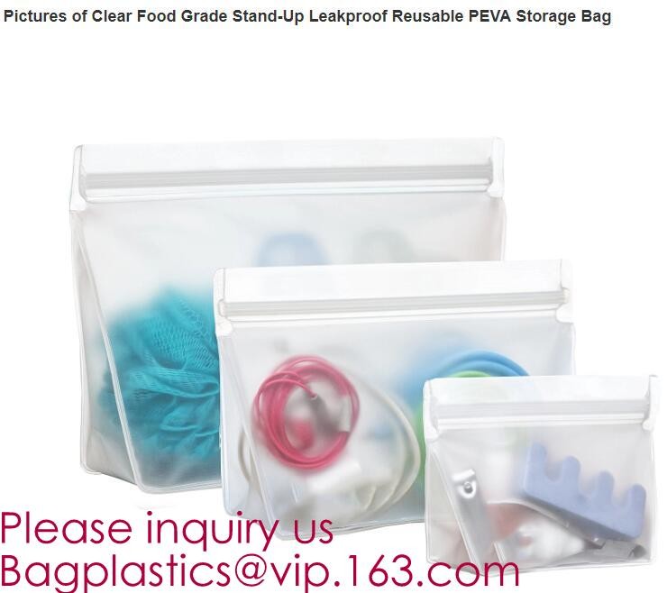 PEVA Reusable Food Storage Bag Airtight Zip Seal Bags Keep Your Food Fresh Re-zips are made out of food safe, fresh lock