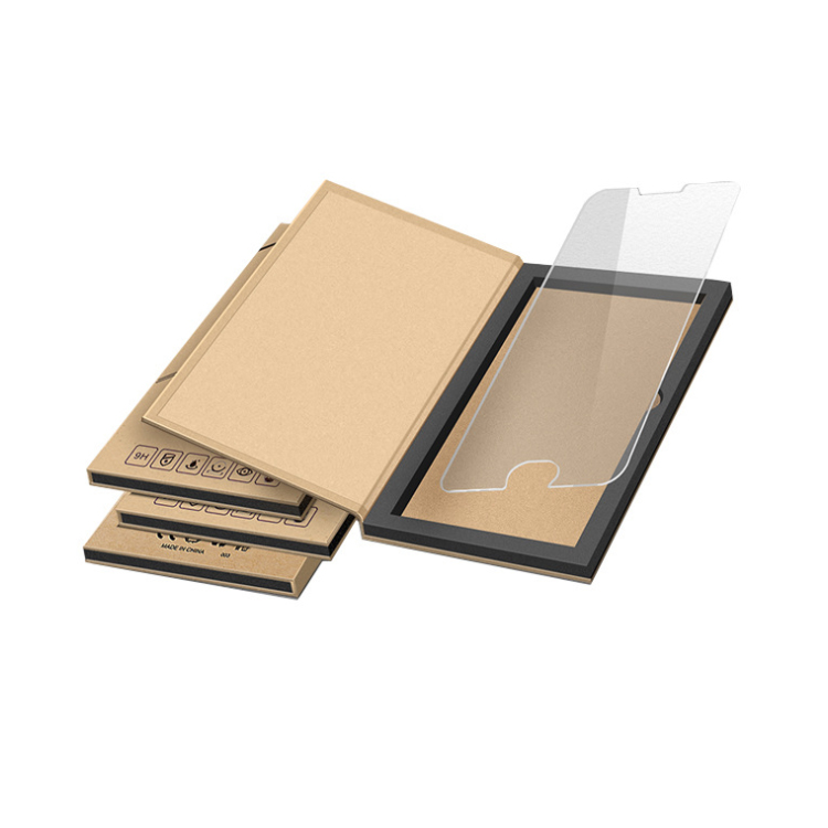 Custom Oem Recyclable Kraft Custom Printed Tempered Glass Screen Protector Retail Packaging Box