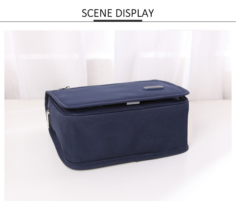 Waterproof Depth 10cm Cosmetic Makeup Bag With Plastic Hook