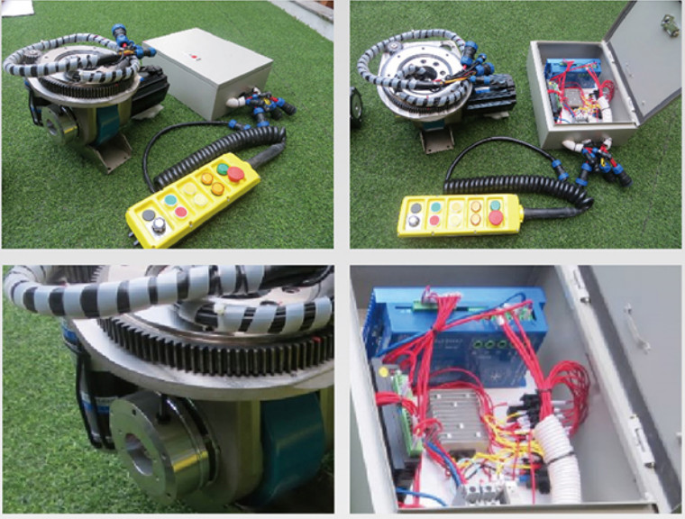 DC48V 500kg Agv / Forklift Drive Wheel , Storehouse Material Handling Robot Motor Wheel