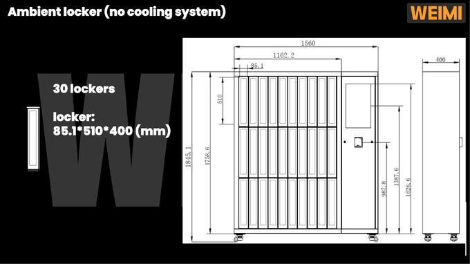 Micron Exported Globally Customized Locker Vending Machine For Eggs Cheese Fresh Flowers Vending Machine