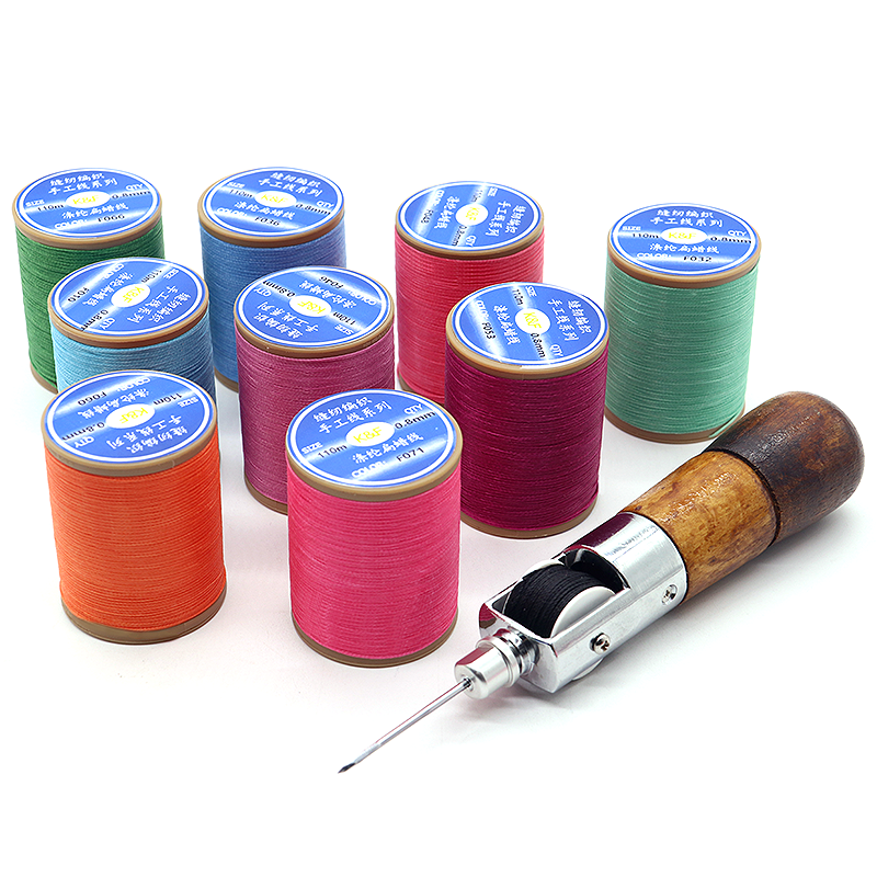 High Temperature Resistant Durable Leather Flat Waxed Thread for DIY Handicraft Tool
