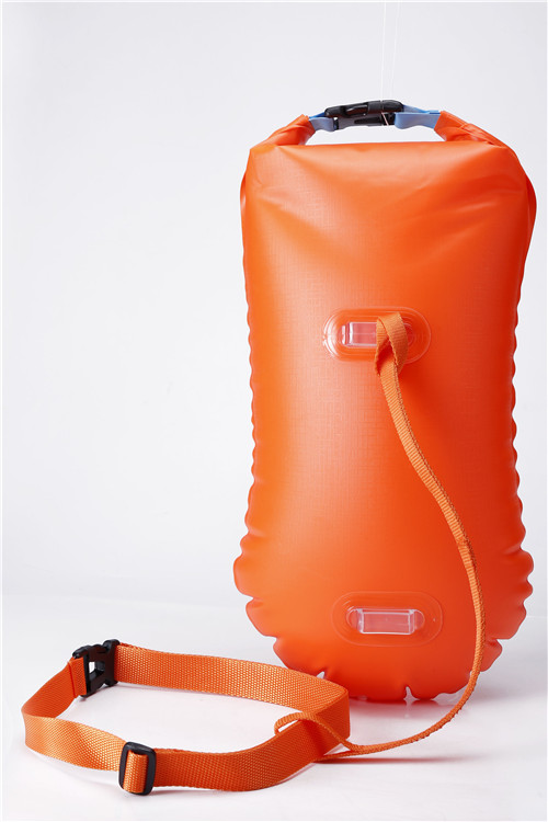 Lightweight Orange 28L Inflatable Swimming Buoy Open Water Tow Float