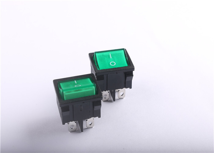 Electronics Green ON OFF Rocker Switch 4 Pins With Indicator Light