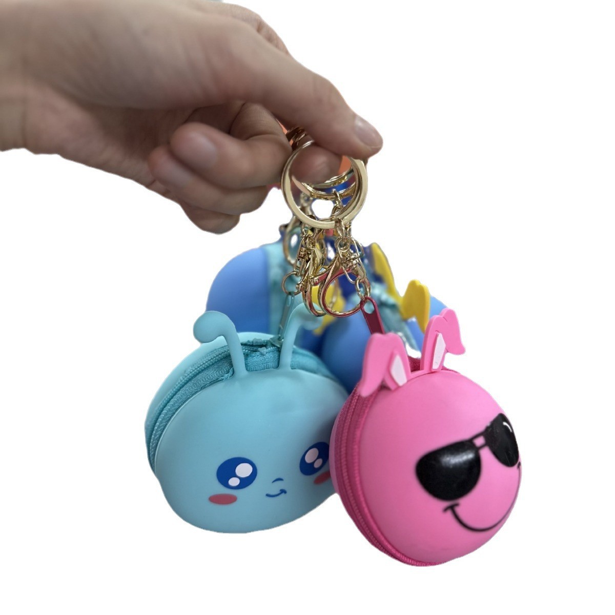 Cartoon Style Cute Plush Doll Pencil Pouch Silicone Tastless Makeup Bag For Stationery School Supplies Pencil Case Bag