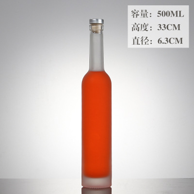 200ml-750ml Glass White Wine Bottle Vodka Bottle Water Bottle Cork with Custom Color