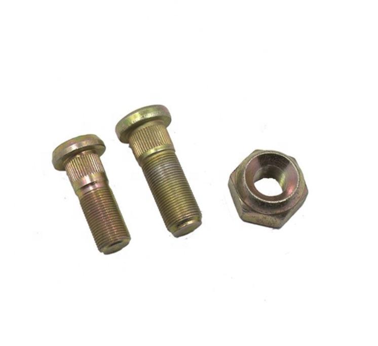 Carbon Steel Wheel Bolts Black Zinc Heavy Duty Wheel Hub Bolts