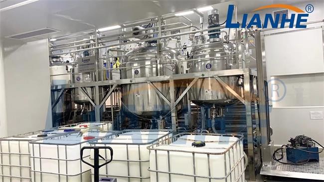 Big Capacity 6000L Facial Vacuum Emulsifier Mixer Skincare Reactor Tank With Heating