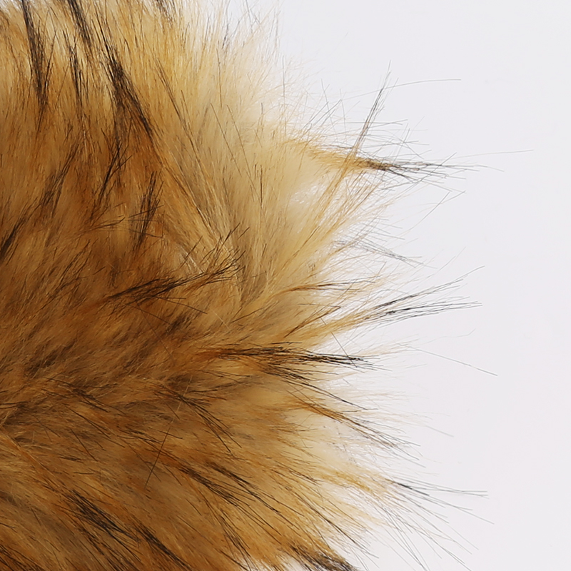 Knitted Faux Raccoon Fur Fabric for Hood 100% Acrylic Long Plush Fake Fur