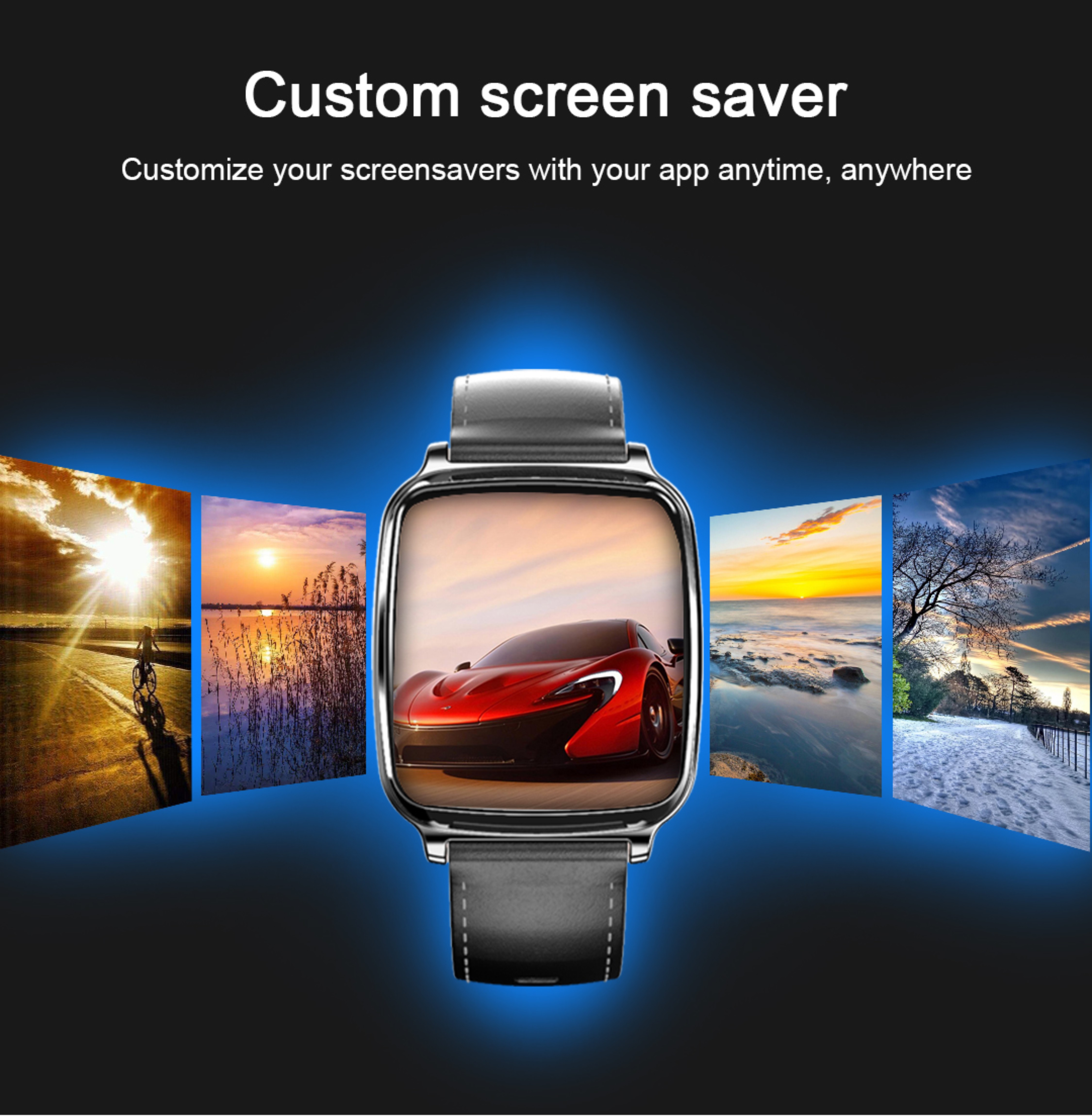 M10 Square Shape Smartwatch Waterproof Blood Oxygen Ip67 Customized