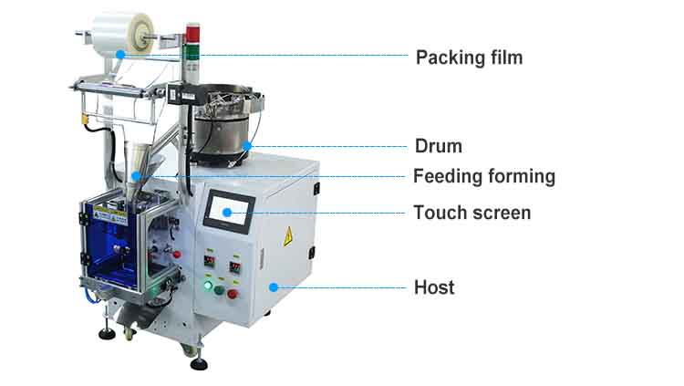 Direct Sale Price Vibrator Bowl Feeding Fastener Hardware Sealing Plastic bag Packaging Machine