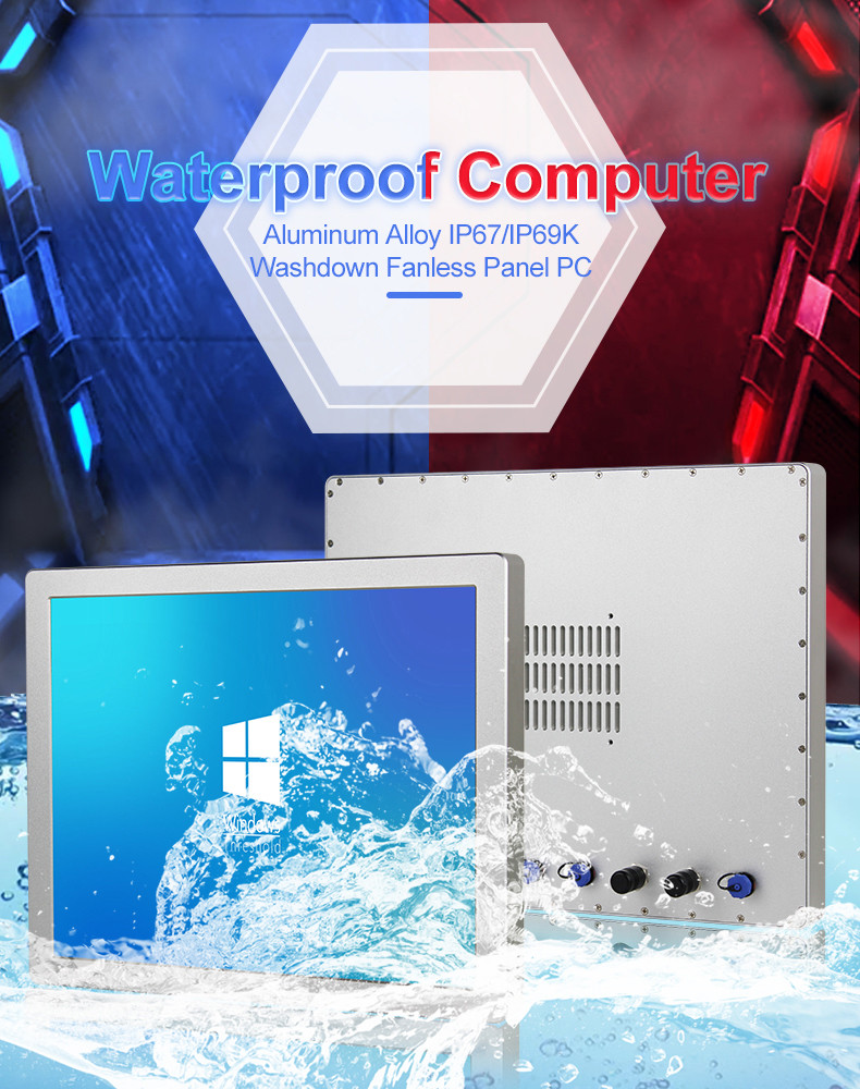 19" Embedded Touch Panel PC Aluminum Alloy Shell With 5 Wire Resistive Touch