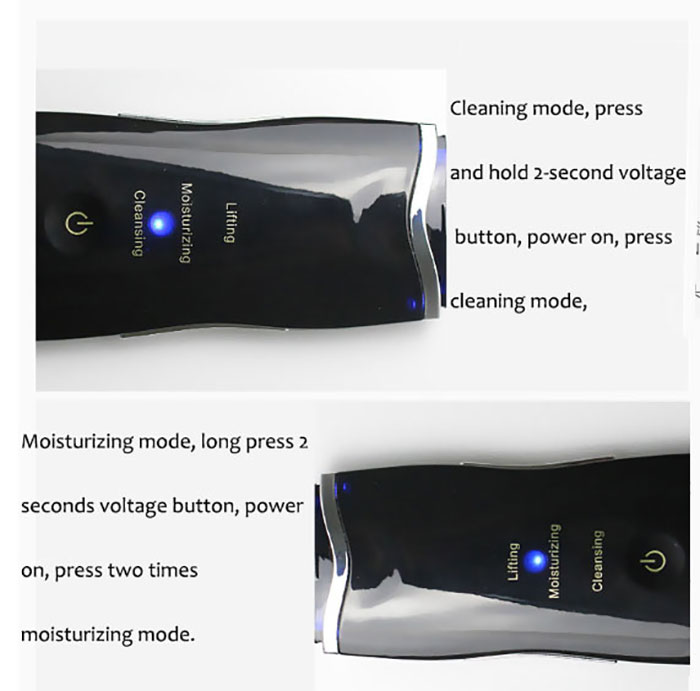 Multi Function Ultrasonic Face Scrubber Spatula Electric Skin Scrubber