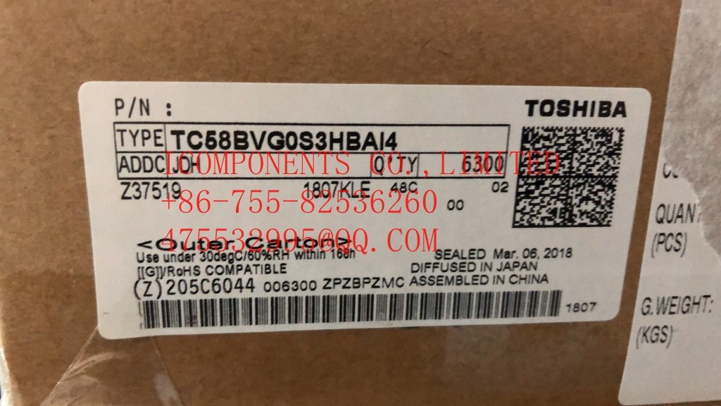 TC58BVG0S3HBAI4 KIOXIA NAND Flash Parallel 3.3V 1G-bit 128M x 8 63-Pin FBGA