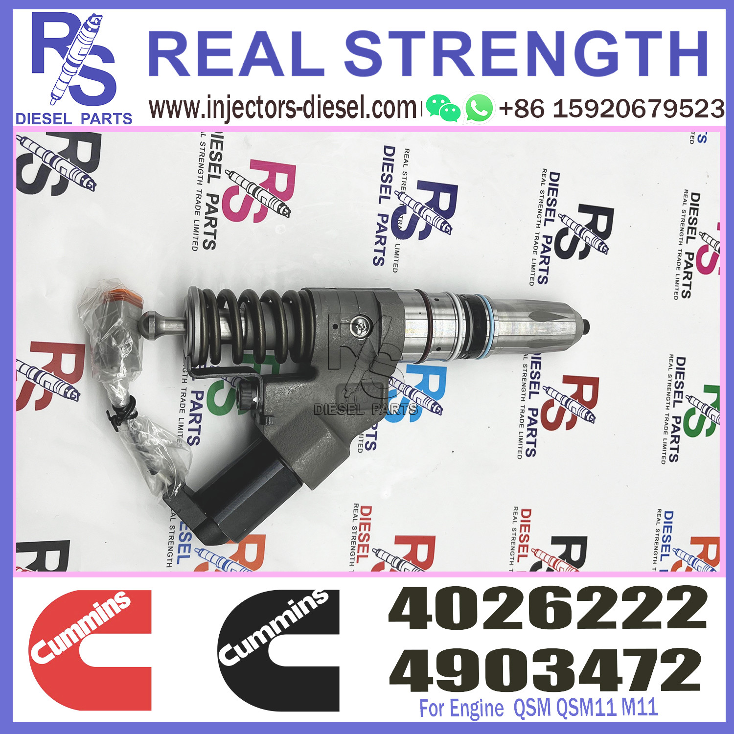 QSM11 ISM M11 Cummins Diesel Injector 4026222 4903319 Diesel Fuel Injectors