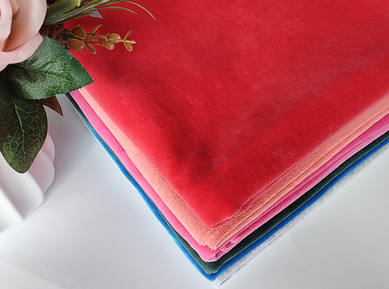 240gsm Velour Velvet Fabric CVC80 CVC20 Plain 32S 100D