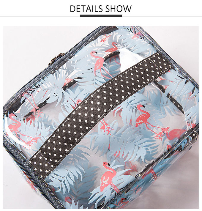 Custom Logo Clear Waterproof PVC Travel Portable Make Up Bag