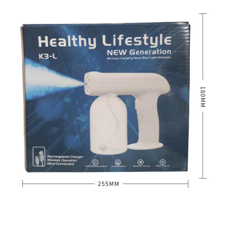 Lithium Battery Blue Light Disinfection Spray Handheld Antibacterial 500ml 50-60Hz