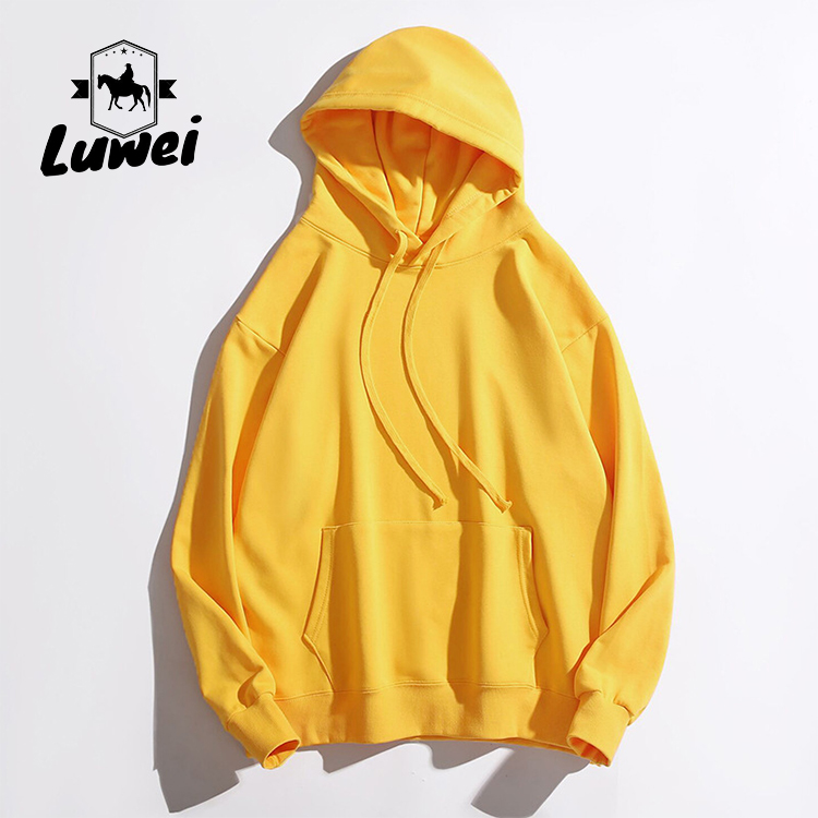 Moletons Cotton Sweatshirt Oversize Custom Gym Bulk Felpa Sports Premium Plain White Heavyweight Streetwear Hoodie