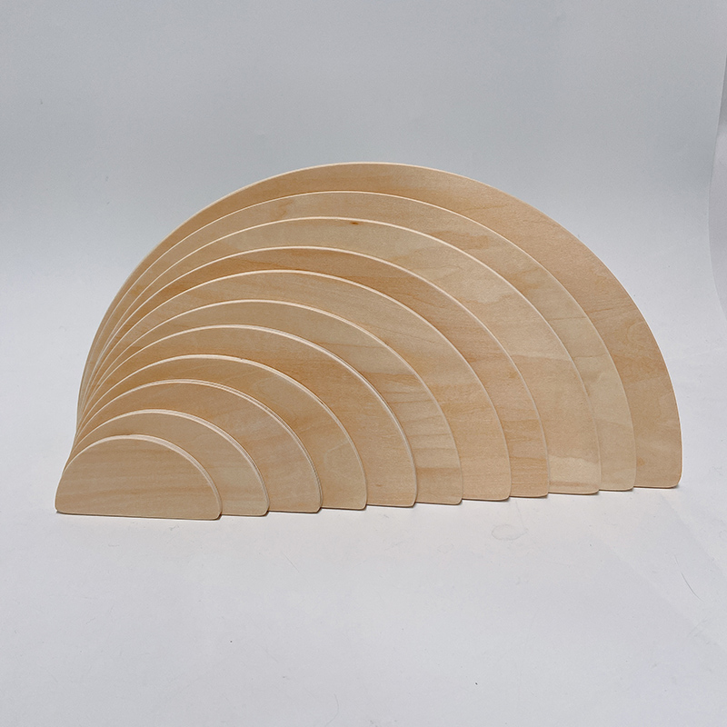 Rainbow 35.5cm Coloured Wooden Building Blocks Large Baby