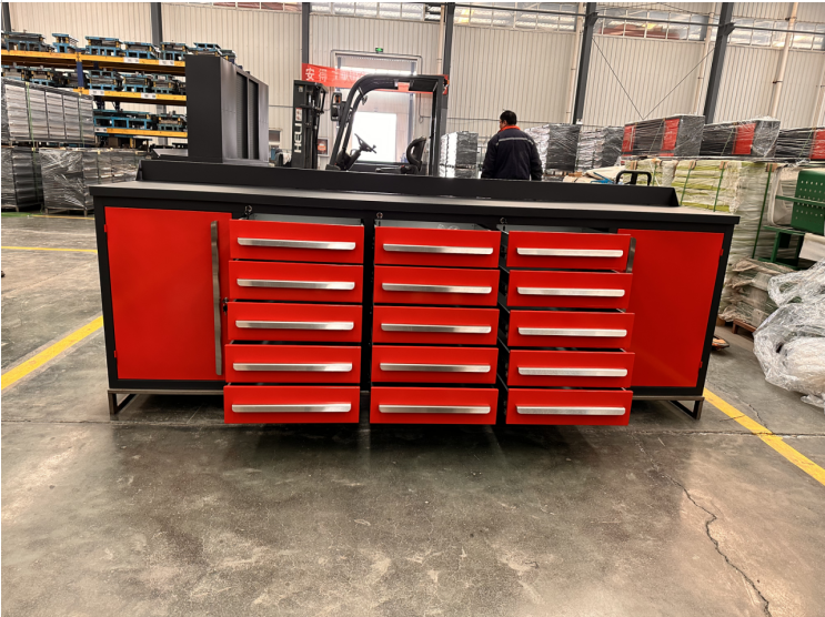 Optional Drawers and Tool Cabinet Included Cold Rolled Steel Workbench for Your Store