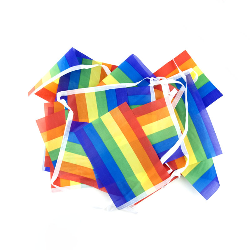Custom Logo Polyester LGBT Flag Lesbian Gay Pride Triangle Flag